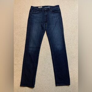 AG Adriano Goldschmied The Stevie Slim Straight Dark Wash Jeans Women 29R